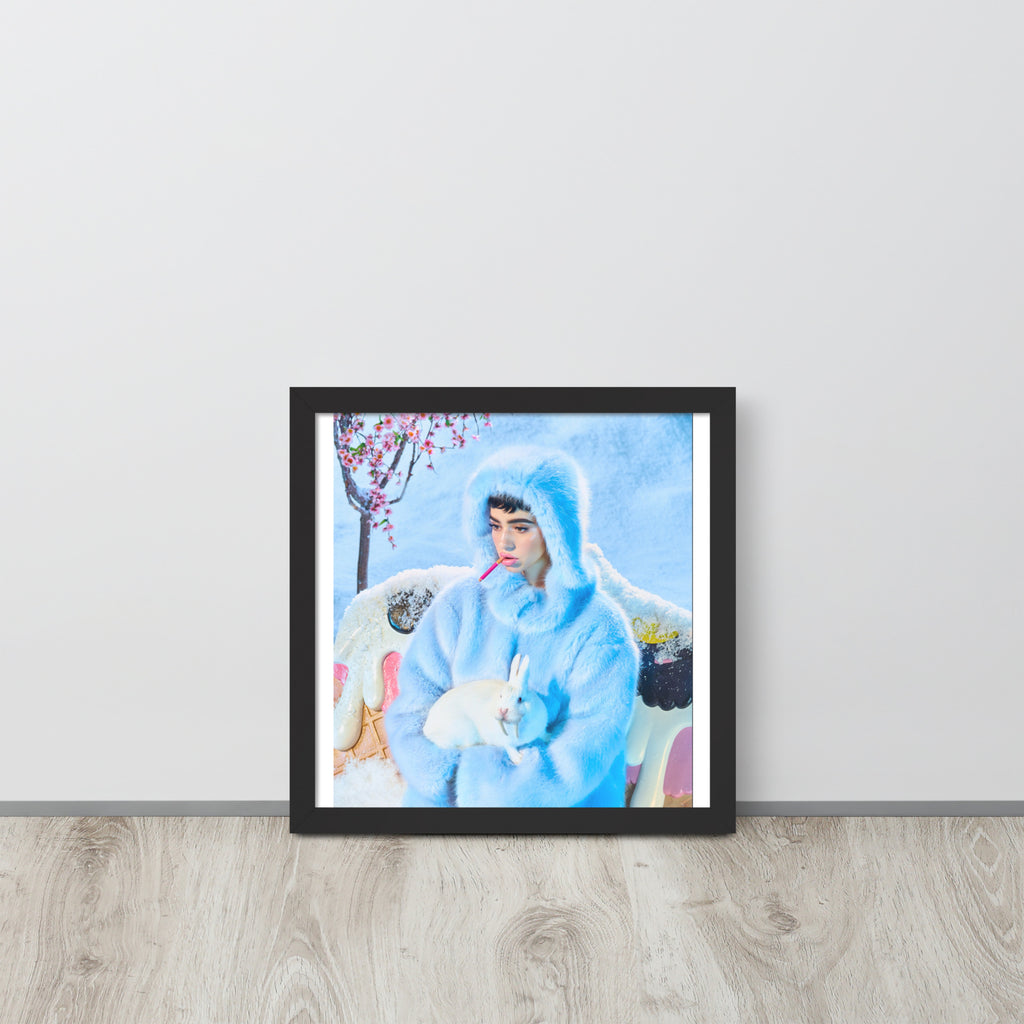 Framed poster- Snowy Rabbit