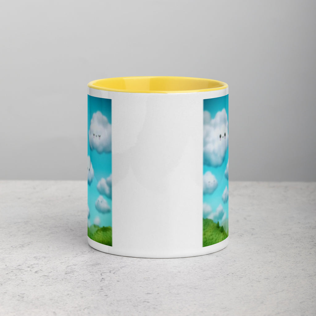 Mug with Color Inside - Friendly skies