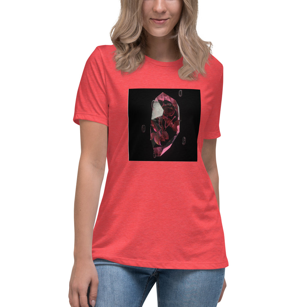Women's Relaxed T-Shirt - Red crystal